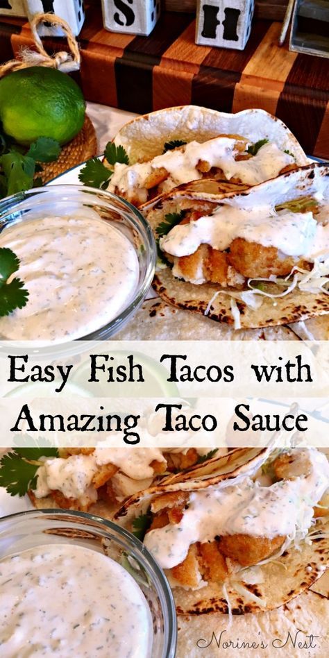 Pollock Fish, Fish Taco Sauce, Nacho Dip, Easy Fish Tacos, Crunchwrap Supreme, Fish Taco, Fish Sticks, Fish Tacos Recipe, Taco Sauce