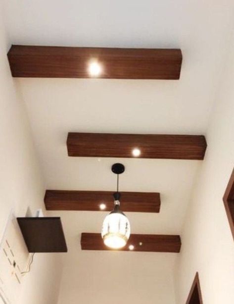 False Roofing Ideas, Wooden Work In Ceiling, Fall Ceiling Designs For Passage, Passage Fall Ceiling Designs, Corridor Gypsum Ceiling Design, Passage Ceiling Design Modern, Pooja Room Pop Ceiling Design, Fall Sealing Design For Hall, Passage False Ceiling Design