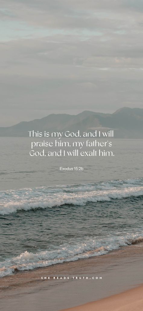 Exodus Bible, Praise Him, Jesus Bible, Daily Bible, Bible Art, My God, Deep Thought Quotes, Thoughts Quotes, Bible Quotes