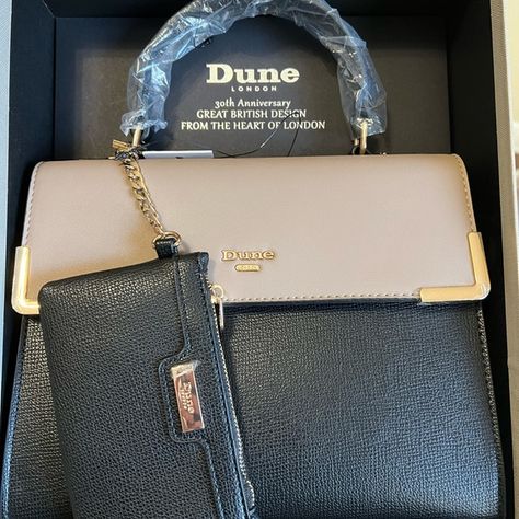 NWT Dune London Black & Beige Crossbody Bag with Coin Purse Dune Bags Handbags, Dune Bag, Beige Crossbody Bag, London Bags, Dune London, 30th Anniversary, Casual Chic, Bags Handbags, Plum