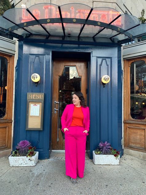 What I Wore Recently - Wardrobe Oxygen How To Style Faux Leather Leggings, Pink Pantsuit, Style Faux Leather Leggings, Classic Fashion Looks, Classic Fashion Pieces, Wardrobe Oxygen, Classic Outfits For Women, Plus Size Workwear, Inclusive Fashion