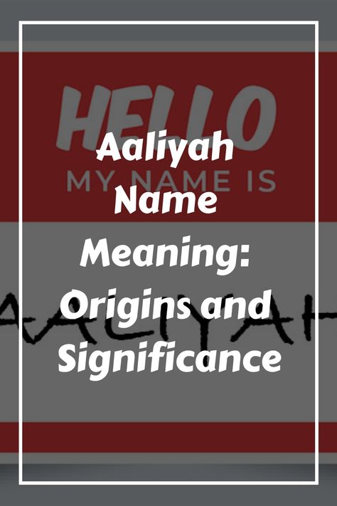 If you’re looking for a unique and meaningful name for your baby girl, Aaliyah might be the perfect choice. The name Aaliyah has its roots in Arabic, and it Aaliyah Name Meaning, Aaliyah Name, Unique Middle Names, Aaliyah Haughton, Name Origins, Meaningful Names, Cute Nicknames, People Names, Name Generator