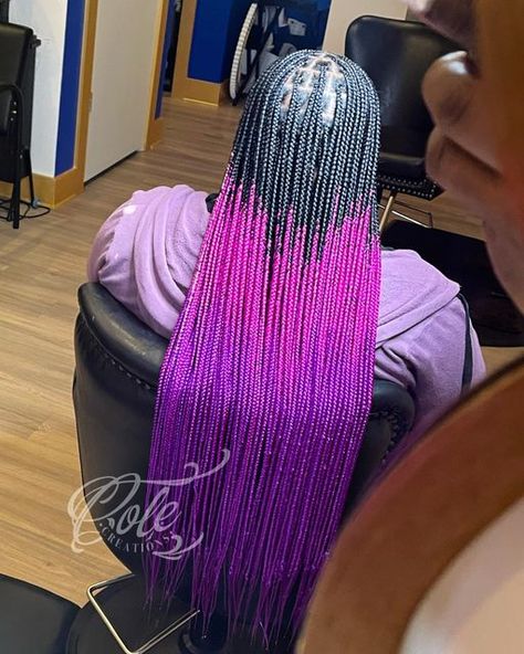 Braiding Hair Colors, Lace Braids, Afro Punk Fashion, Purple Ombre Hair, Ombre Braid, Cute Box Braids, Braided Hair Tutorial, Hair Business, Box Braids Hairstyles For Black Women