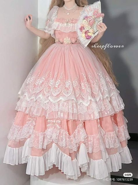 Cocotte Dress, Kawaii Wedding Dress, Victorian Ball Gowns, Old Fashion Dresses, Royal Dresses, Kawaii Dress, Kawaii Fashion Outfits, Fairytale Dress, Fantasy Dress