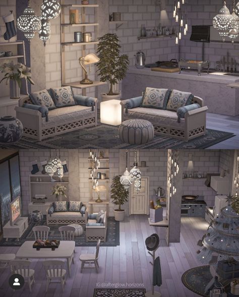 Acnh Living Rooms Ideas, Winter Apartment, Acnh Builds, Cozy Gamer, Ac Ideas, Game Decor, Animal Crossing 3ds, Island Adventure, Animal Crossing Guide