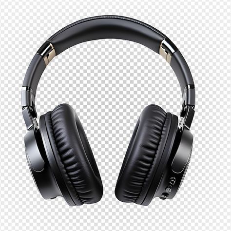 Headphone isolated on transparent backgr... | Premium Psd #Freepik #psd #ear-phone #wireless-headphones #headset #headphone Headphones Images, Headphone Image, Headset Png, Headphone Png, Headphones Png, Headset Aesthetic, Black Headphone, Ear Phone, Branding 101