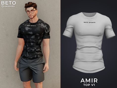 Men's sportswear, enjoy it  Found in TSR Category 'Sims 4 Male Elder Everyday' Sims 4 Male Clothes, Cc Clothes, Alpha Cc, Sims Clothes, Men's Sportswear, Male Clothes, Sims 1, Sims 4 Clothing, Mens Sportswear