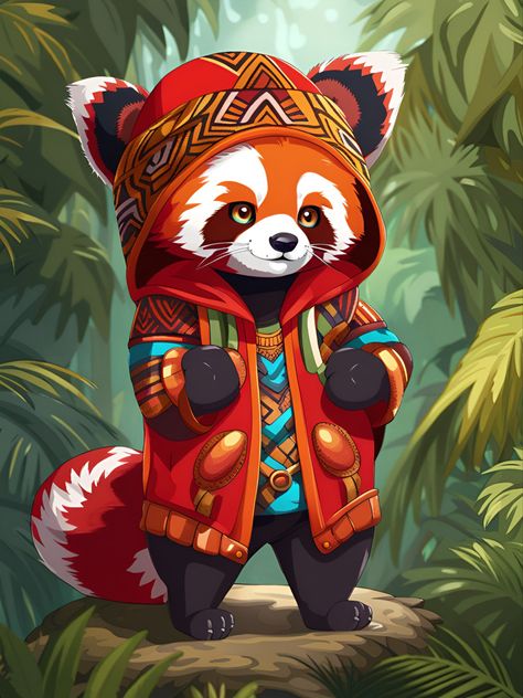 Red Panda Character, Star Fleet, Red Panda, Book Ideas, Good Music, Animal Art, Mood Board, Street Art, Pop Art