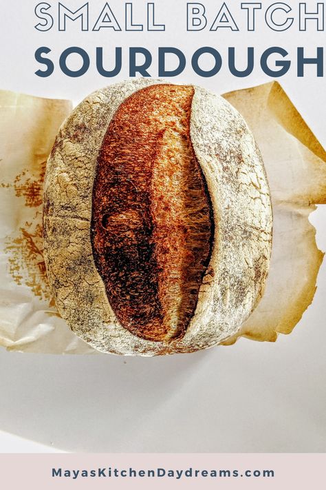 Small Batch Bread, Small Batch Sourdough, Learning To Bake, Sourdough Loaf, Sourdough Recipe, Homemade Sourdough Bread, Homemade Sourdough, Homemade Bread Easy, No Rise Bread