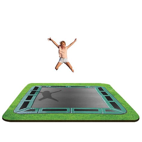 In-Ground Trampoline Sizes - Oz Trampolines Underground Trampoline, Inground Trampoline, In Ground Trampoline, Backyard Trampoline, Muscle Power, Modern Backyard, Backyard Playground, Creative Games, Trampolines