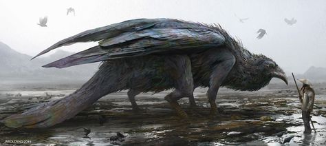 ArtStation - guide, jarold Sng Crow Monster, Beast Creature, Creature Artwork, Monster Characters, Fantasy Beasts, Fantasy Monster, Mythical Creatures Art, Mythological Creatures, Monster Design