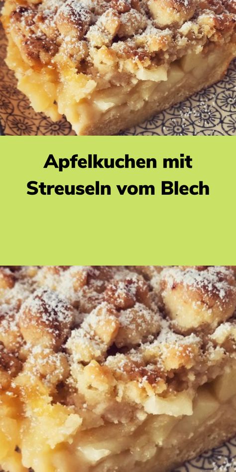 Apfelkuchen mit Streuseln vom Blech Love Cake, Healthy Dessert Recipes, Healthy Dessert, Apple Recipes, Cooking Kitchen, Summer Recipes, Baking Recipes, Dessert Recipes, Food And Drink