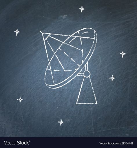 Satellite Dish Art, Antenna Drawing, Satellite Drawing, Satellite Tattoo, Parabolic Antenna, Secret Tattoos, Satellite Antenna, Chalkboard Vector, Mom Time