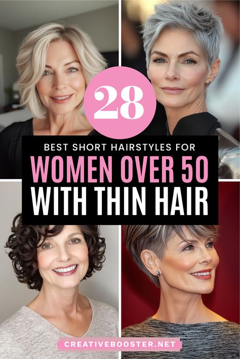 Hairstyles For Very Thinning Hair, Short Fine Haircuts Over 50, Thinning Hair Women Hairstyles Curly, Good Haircuts For Thinning Hair Women, Hairstyles Thinning Hair On Top, Short Hairstyles For Women With Thinning Hair, Hairstyles For Medium Length Thinning Hair, Short Bob Hairstyles For Thinning Hair, Haircuts For Thinning Hair On Top