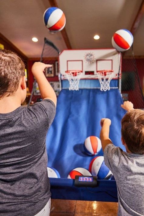 6 Best Basketball Arcade Games [2023 Update] - Players Bio Free Throw Basketball, Basketball Arcade Game, Adding Game, Basketball Arcade, Basketball Arcade Games, Basketball Systems, Mini Basketballs, Foldable Storage, Indoor Fun