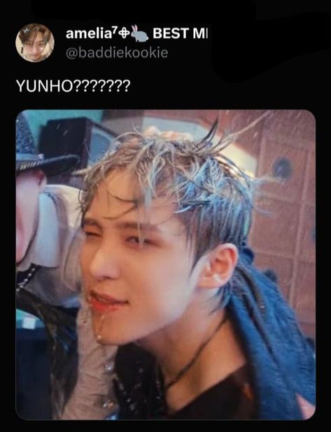 Yunho Ateez Crazy Form, Yunho Crazy Form, Ateez Crazy Form, Light Blue Hair, Yunho Ateez, Jeong Yunho, Pretty Pink Princess, Jeong Yun-ho, Bare Face