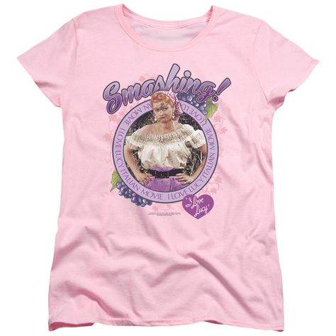 Lucy Smashing Women's T-Shirt | LucyStore.com Lucille Ball Desi Arnaz, Labyrinth Movie, Little Rascals, Fraggle Rock, Women Lipstick, Woman Movie, Best Friend Shirts, Short Sleeve Shirt Women, Love Lucy