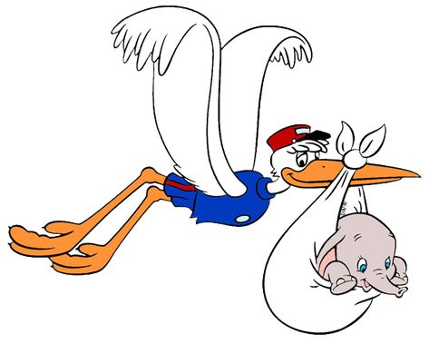 Stork Carrying Baby, Dumbo Characters, Baby Milestone Book, Baby Dumbo, Disney Movie Characters, Cartoon Drawings Disney, Cartoon Drawing Tutorial, Disney Animated Movies, Disney Svg