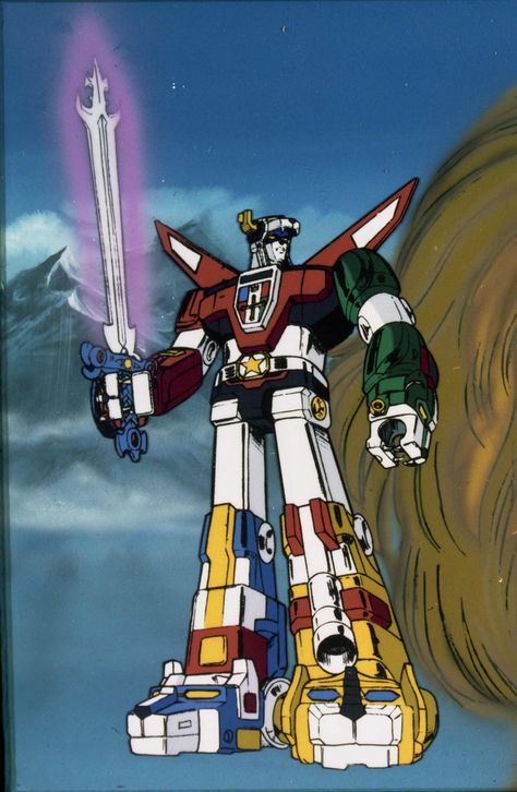 The Voltron cartoon was released in 1984 – 1985. Voltron Lion, Voltron Force, Cartoons 80s 90s, Robot Cartoon, Character Drawings, Vintage Robots, Galaxy Background, 90s Cartoons, The Dark Crystal