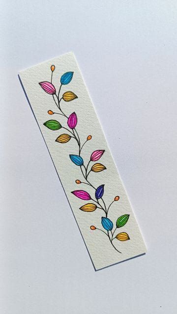 Bookmark Art Ideas, Bookmark Design Ideas, Art Reels, Handmade Bookmarks Diy, Doodle Art Flowers, Diy Crafts Bookmarks, Flower Drawing Tutorials, Creative Bookmarks, Bookmark Craft