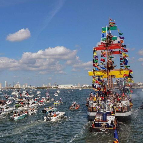 Gasparilla Pirate Fest Gasparilla Tampa, Pirate Garb, Stay Salty, Visit Florida, The Pirates, Old Florida, Big Party, Salt Life, Sunshine State