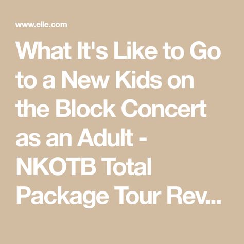 What It's Like to Go to a New Kids on the Block Concert as an Adult - NKOTB Total Package Tour Review New Kids On The Block Concert Outfit, Nkotb Concert Outfit, Nkotb Concert, Middle School Dance, Danny Wood, Jonathan Knight, Prom King, Joey Mcintyre, Sing Along Songs