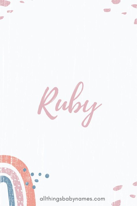 The name Ruby is a girl’s name meaning “red gemstone” and is of Latin origin. Ruby Name Meaning, Ruby Name Aesthetic, Ruby Name Wallpaper, Ruby Name, Winnie Dog, Ruby Meaning, Best Girl Names, Pretty Puppies, Rockabilly Baby