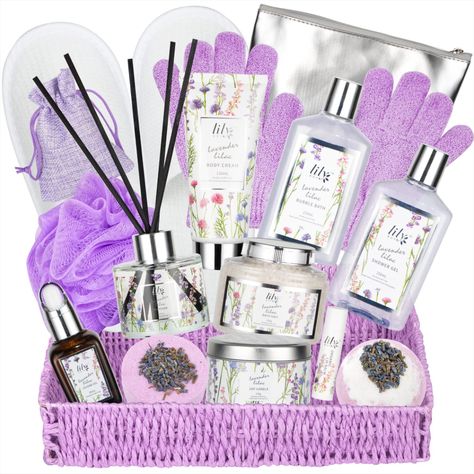 Lavender Spa Gifts for Women, Bath and Body Gift Set for Women, 17Pcs Relaxing Bath Spa Gift Basket Set for Women Include Bubble Bath, Home Spa Kit, Spa Gift Basket Set for Women Gifts for Her Christmas Birthday Holiday Mothers Day Fathers Day Lavender Bubble Bath, Bath Gift Basket, Bath And Body Gift Set, Mothers Day Spa, Kit Spa, Healthy Period, Lavender Spa, Gift Baskets For Women, Spa Gift Basket