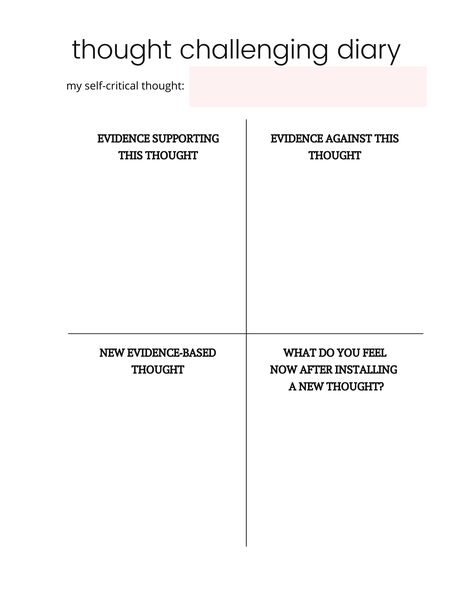 Be a more positive person by creating a balanced thought to replace our self-critical thoughts. How do we do this? I have a worksheet for you to download in this blog post. Or watch the "How to Overcome Self-Critical Thoughts with This Worksheet" video in this blog post as well. It will help you create a more positive mindset towards yourself. And feel good in your own skin. Health Coach Worksheets, Self Coaching Worksheets, Heartsong Journal, Strategy Canvas, Mindset Worksheet, Thoughts Worksheet, Self Critical, Emotional Mastery, Fun Sheets