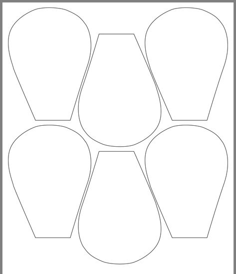 Petal Pattern Template, Pedal Template Flower, Trinity Costume, 8 Petal Flower Template, Flower Petal Template Free, Tulip Origami, Large Flower Petal Template, Petal Template, Making Paper Flowers