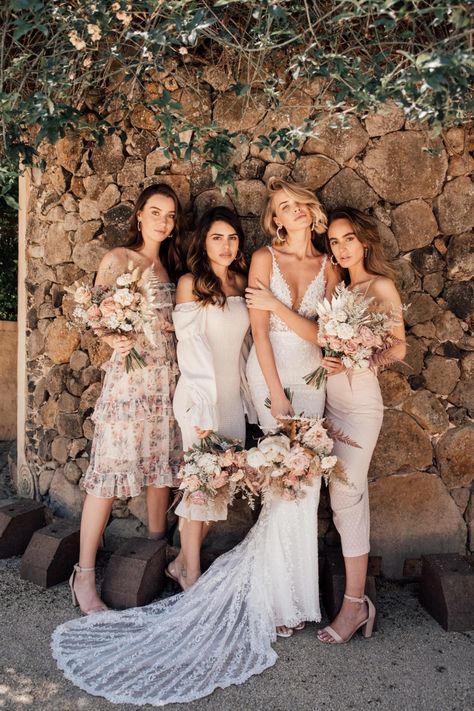 Three Bridesmaids, Bridesmaids Gown, Made With Love Bridal, Gown Inspiration, Polka Dot Wedding, Affordable Wedding Dresses, Wedding Boutique, Bridesmaid Gown, Bridal Designs