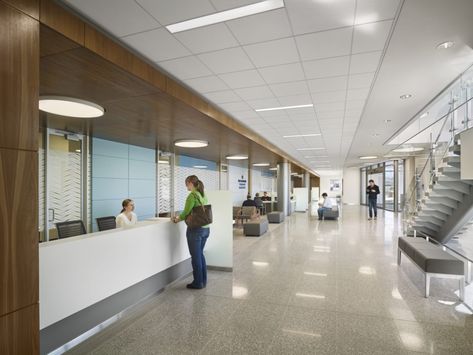 Intermountain Healthcare, Cottonwood Medical Clinic | ZGF Ceiling Solutions, Healthcare Interior Design, Armstrong Ceiling, Healthcare Architecture, Ceiling Panel, Hospital Interior, Hospital Interior Design, Hospital Design, Healthcare Design