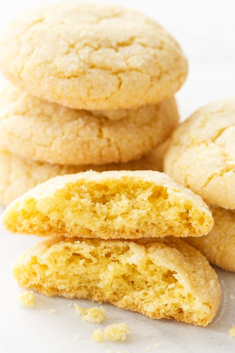 Meyer Lemon Olive Oil Sugar Cookies Olive Oil Sugar Cookies, Olive Oil Cookies, Meyer Lemon Recipes, Cookies Love, Classic Chocolate Chip Cookies, Love Cookies, Olive Oil Recipes, Chewy Sugar Cookies, Lemon Olive Oil