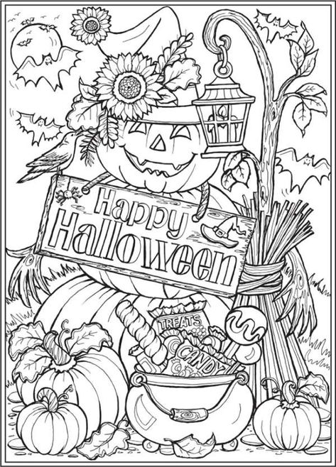 Dover Coloring Pages, Owl Coloring Pages, Pumpkin Coloring Pages, Thanksgiving Coloring Pages, Fall Coloring Pages, Halloween Coloring Pages, Coloring Book Art, Cute Coloring Pages, Halloween Coloring