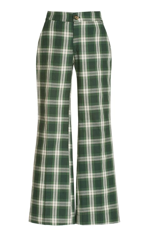 Trousers Winter Outfit, Plaid Clothing, Clothing Png, 70s Pants, 70s Plaid, Ciao Lucia, Plaid Outfits, Flared Trousers, Flare Trousers