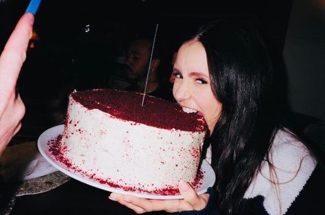 Nina Dobrev on Instagram: "sorry I’ve been MIA. pretty bad tummy ache after eating this entire cake 🎂" Nina Dobrev Birthday, Nina Dobrev Instagram, Vampire Diaries Elena, More To Life Quotes, Nikolina Konstantinova Dobreva, Kylie Birthday, Tummy Ache, Birthday Inspiration, Vampire Diaries Cast