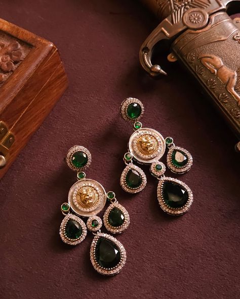 Sabyasachi Style Premium Quality Earrings #jewelry #oxidisedjewellery #sabyasachi #jewelrydesigner Sabyasachi Aesthetic, Jewellery Kiosk, Sabyasachi Earrings, Sabyasachi Jewelry, Sabyasachi Jewellery, Heritage Jewellery, Bridal Accessories Jewelry, Fancy Jewellery, Oxidised Jewellery