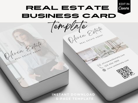 Real Estate Business Card Template, Real Estate Marketing, Realtor Branding, Modern Business Card, Realtor Card, Business Cards, QR Code Realtor Cards, Real Estate Business Card, Digital Key, Realtor Branding, Real Estate Business Cards, Real Estat, Standard Business Card Size, Digital Business Card, Modern Business Cards