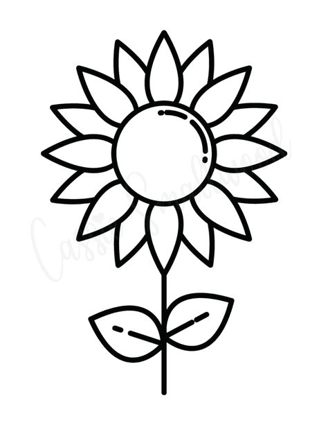 Sunflower Clip Art Free Printable, Large Sunflower Template Free Printable, Sunflower Stencil Printable, Sunflower Pattern Free Printable, Small Flower Drawing, Sunflower Template Free Printable, Sunflower Outline, Sunflower Drawing Simple, Free Clip Art Printables