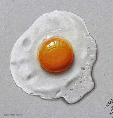 color pencil drawing egg Hyper Realistic Pencil Drawings, Hyper Realistic Drawings, Prismacolor Art, Pencil Drawing Tutorials, Realistic Pencil Drawings, Object Drawing, Drawing Faces, Caran D'ache, Pencil Drawings Easy