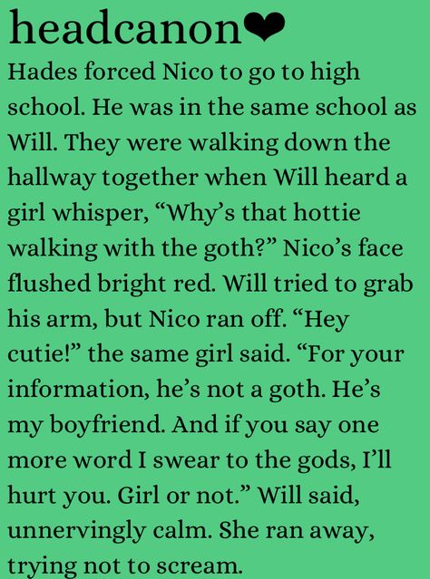 Percy Jackson Headcannons School Percabeth, Lgbtq Pjo Headcanons, Percy Jackson High School Headcanons, Solangelo Headcanons High School, Solangelo Headcanons Cute School, Percy Jackson Head Canon School, Pjo Headcanons School, Percy Jackson Headcannons High School, Solangelo Headcanons School