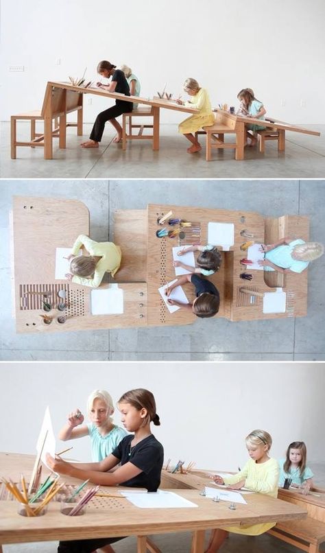 Kindergarten Design, School Interior, Drawing Table, Classroom Design, School Furniture, Kids Interior, Learning Spaces, Art Table, Kid Spaces