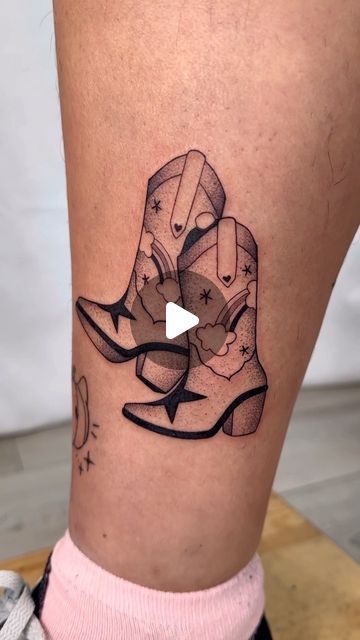 Cowboy Boots And Hat Tattoo, Cowboy Boots Tattoo, Boot Tattoo, Cowboy Boot Tattoo, Ryan Taylor, Pearl Tattoo, Los Angeles Tattoo, Cowboy Tattoos, La Tattoo