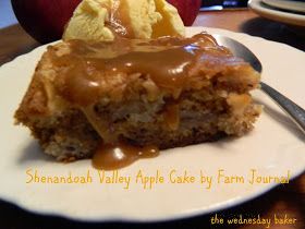 The Wednesday Baker: Farm Journal "Shenandoah Valley Apple Cake with Caramel Topping" Cake Pic, Farm Journal, Cake With Caramel, The Wednesday, Caramel Topping, Apple Cake Recipes, Cooked Apples, Golden Apple, Shenandoah Valley