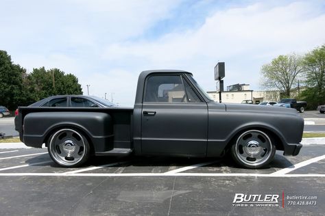 Chevrolet C10 with 22in US Mags Big Slot Wheels exclusively from Butler Tires and Wheels in Atlanta, GA - Image Number 9580 Chevrolet C10, Tyre Brands, Air Ride, Chevy Trucks, Atlanta Ga, Tires, Phone Numbers, Chevy, Atlanta