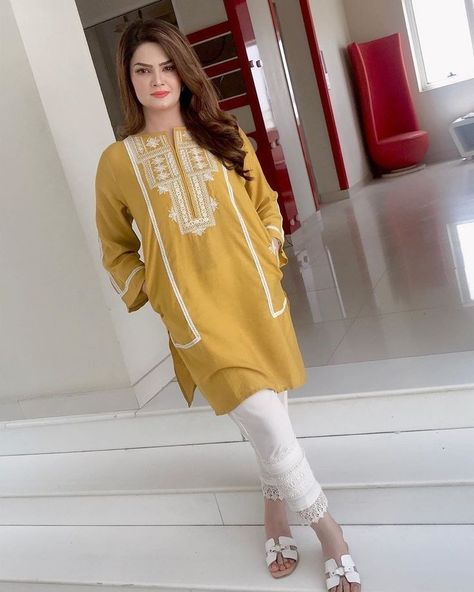 Pocket Style Kurti Design Pakistani, Pocket Dress Design Pakistani, Pocket Style Kurti Design, Dress Design Pakistani, Dressing Design, Pakistani Women, Pakistani Women Dresses, Style Kurti, Cotton Short Dresses