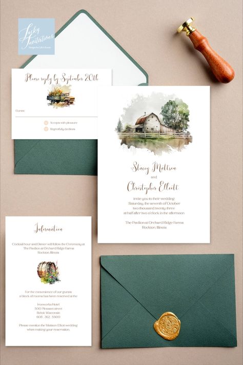 Rustic Barn Wedding Invitations | Digital Download | Printable | Farm Wedding Wedding Invitations Digital, Barn Wedding Invitations, Etsy Wedding Invitations, Rustic Barn Wedding, Winery Wedding, Winery Weddings, Wedding Invitations Rustic, Rustic Barn, Wedding Invitation Suite