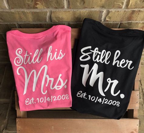 Husband And Wife Shirts, Wedding Vow Renewal Ceremony, Renew Vows, 25th Wedding Anniversary Party, Wife Shirts, Tshirt Couple, 25th Anniversary Party, Wedding Renewal, Renewal Wedding