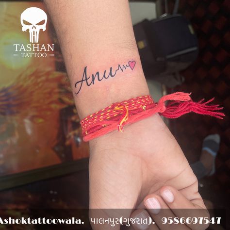 TashanTattoo
AshokTattooWala
S.20. Tirupati plaza
Opp. New bus stand
Near gd modi collage
Palanpur (gujrat)
9586697547
9687533310 Anu Name Tattoo, Anu Name Images, Anu Name Dp, G Names, Heartbeat Tattoo, Girly Frame, Wallpaper Iphone Love, Anklet Designs, Actress Wallpaper