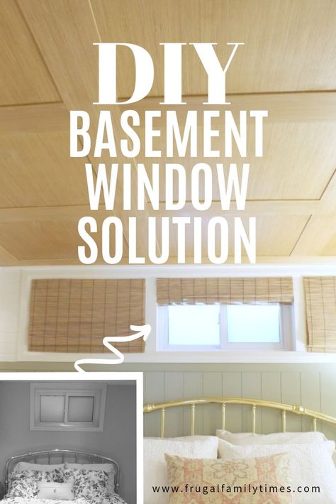 Simple trick to remodel a small basement window in your bedroom and make it look bigger and stylish! You can easily DIY this basement window fast and affordably! #diy #diywindow #diytutorial #homeimprovement #basement #basementidea Cheap Basement Ideas, Guest Room Bathroom, Basement Window, Basement Guest Rooms, Hangout Space, Decor Stairs, Bathroom Family, Stairs Storage, Egress Window